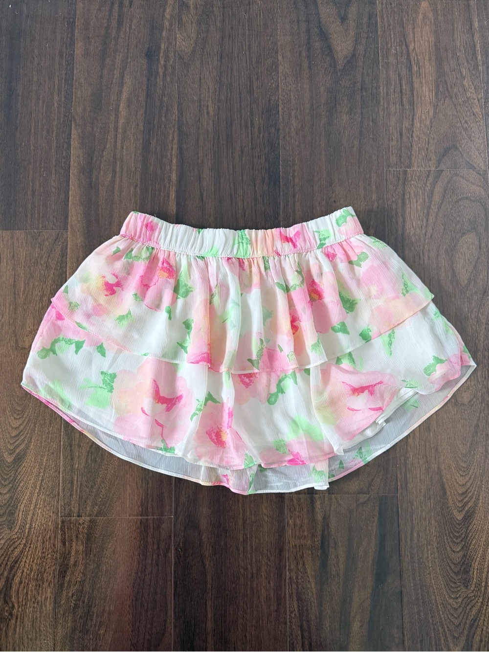 Abercrombie & Fitch Pink Floral Layered Mini Skirt